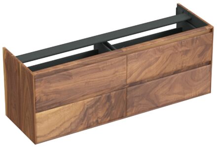 Forzalaqua Onderkast Forzalaqua Reno 160x51x60 Cm 4 Lades Softclose Noten Pure Walnut Bruin