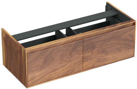 Forzalaqua Onderkast Forzalaqua Reno 2.0 120x51x40 Cm 2 Lades Softclose Noten Pure Walnut Bruin