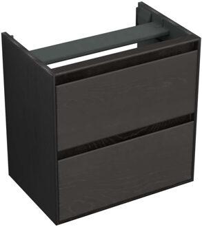 Forzalaqua Onderkast Forzalaqua Reno 59.5x39.5x60 Cm 2 La Softclose Eiken Black Oiled Zwart