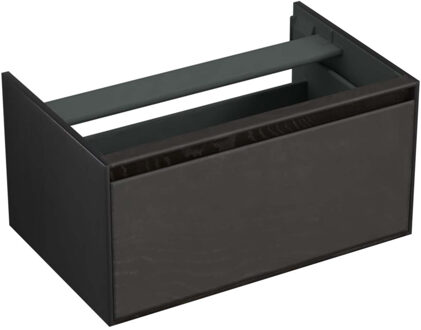 Forzalaqua Onderkast Forzalaqua Reno 80x51x40 Cm 1 La Softclose Eiken Black Oiled Zwart