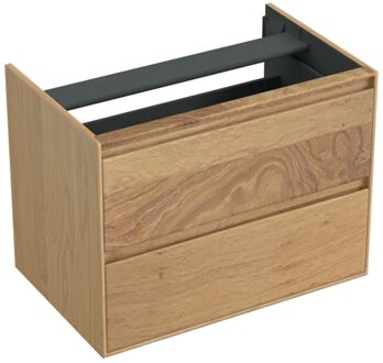 Forzalaqua Onderkast Forzalaqua Reno 80x51x60 cm 2 Lades Softclose Eiken Smoke Forzalaqua