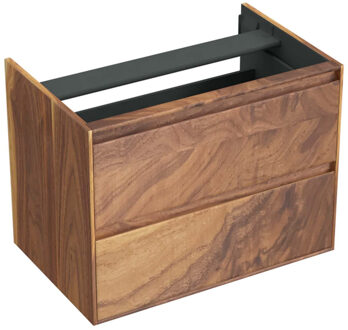 Forzalaqua Onderkast Forzalaqua Reno 80x51x60 Cm 2 Lades Softclose Noten Pure Walnut Bruin