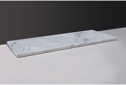 Forzalaqua Plateau wastafelblad 140.5x51.5x3cm Rechthoek Natuursteen Carrara gepolijst 400147 Carrara Gepolijst (Grijs)