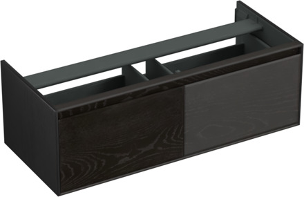 Forzalaqua Reno onderkast 120cm 2 lades naast elkaar black oiled