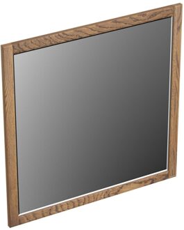 Forzalaqua Spiegel Forzalaqua Gela 80x2x80 Cm Vierkant Eiken Black Oiled Zwart