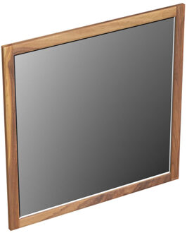 Forzalaqua Spiegel Forzalaqua Gela 80x2x80 Cm Vierkant Noten Pure Walnut Bruin