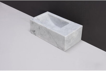 Forzalaqua Venetia Xs Carrara Gepolijst 29X16X10 cm Kraangat Rechts