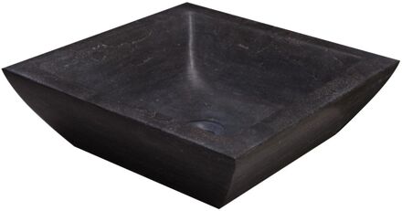 Forzalaqua Waskom Forzalaqua Siracusa Hardsteen Vierkant Gezoet 40x40x15 cm Antraciet