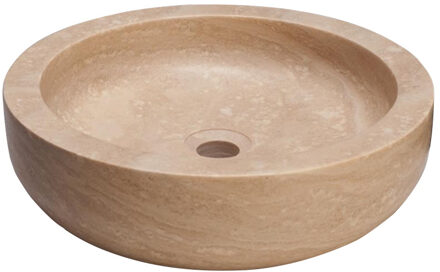 Forzalaqua Waskom Forzalaqua Verona Travertin Gezoet 40x12 cm Beige