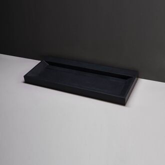 Forzalaqua Wastafel Forzalaqua Bellezza Graniet Gezoet Met Kraangat 100,5x51,5x9 cm Zwart