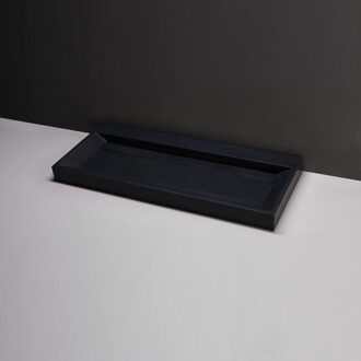 Forzalaqua Wastafel Forzalaqua Bellezza Graniet Gezoet Zonder Kraangat 100,5x51,5x9 cm Zwart