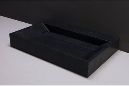 Forzalaqua Wastafel Forzalaqua Bellezza Graniet Gezoet Zonder Kraangat 60x40x9 cm Forzalaqua