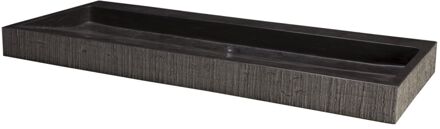 Forzalaqua Wastafel Forzalaqua Oslo Hardsteen Gefrijnd 2 Kraangaten Antraciet 120,5x51,5x9 cm