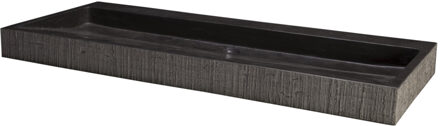 Forzalaqua Wastafel Forzalaqua Oslo Hardsteen Gefrijnd Zonder Kraangat Antraciet 120,5x51,5x9 cm