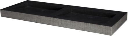 Forzalaqua Wastafel Forzalaqua Oslo Hardsteen Gefrijnd Zonder Kraangat Antraciet 140,5x51,5x9 cm