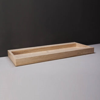 Forzalaqua Wastafel Forzalaqua Palermo Travertin Gezoet Met Kraangat Beige 120,5x51,5x9 cm