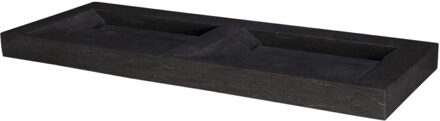 Forzalaqua Wastafel Forzalaqua Stockholm Hardsteen Gezoet Zonder Kraangat 160,5x51,5x9 cm Antraciet