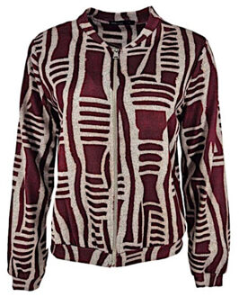 Fos bomberjack bambi spoor bordeaux - maat XL Veelkleurig