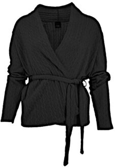 Fos vest londa ajour - Zwart - M