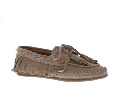 Fosca dames loafer | maat: | kleur: | dames loafers | materiaal: suède Beige - 39