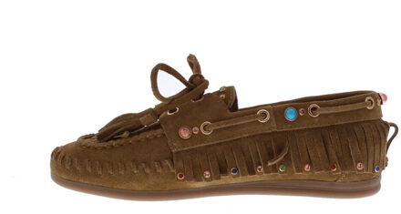 Fosca dames loafer | maat: | kleur: | dames loafers | materiaal: suède Bruin - 38