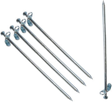 Fosco Industries 24x stuks grondpennen/tentharingen metaal met verstelbaar gat 30 cm