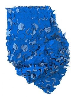 Fosco Industries Outdoor camouflage net - blauw - 3 x 2,4 meter - nylon - afdekken - netten