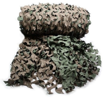 Fosco Industries Pakket van 2x stuks camouflagenet 3 x 2,4 meter - Leger decoraties netten