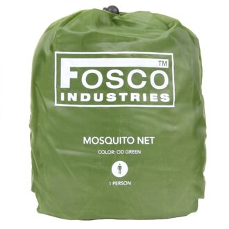 Fosco Muskietennet/ongedierte insecten wering - 1 persoons - klamboe - Klamboes Groen