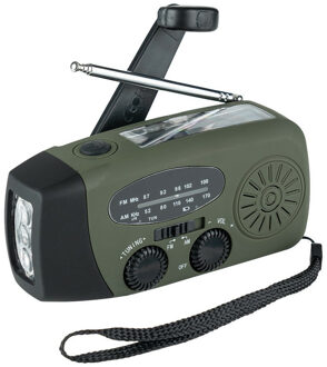 Fosco noodradio - preppen/noodpakket - met handzwengel - incl zaklamp