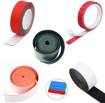 FOSHIO 100/500CM Replacement Protect Edge Cloth for Carbon Fiber Vinyl Squeegee Window Tint Scraper Car Wrap Tool No Scratch