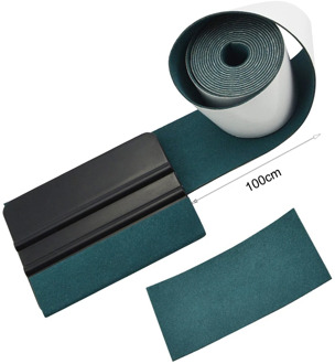 FOSHIO 100CM No Scratch Suede Fabric Edge Carbon Fiber Vinyl Wrap Car Tools Squeegee Auto Window Tint Scraper Protective Cloth