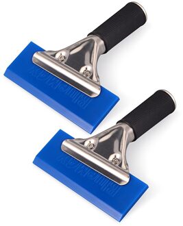 Foshio 3/5Pcs Bluemax Rubber Schraper Bladen Schop Handvat Window Tint Glas Wassen Schoonmaken Tool Carbon Film Wikkelen auto Zuigmond 2stk Scrapers