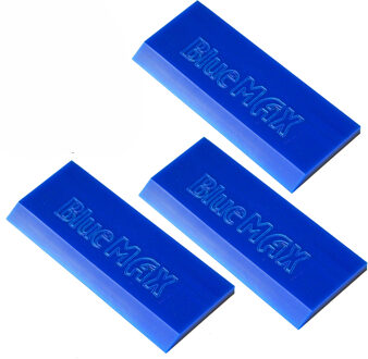 Foshio 3/5Pcs Bluemax Rubber Schraper Bladen Schop Handvat Window Tint Glas Wassen Schoonmaken Tool Carbon Film Wikkelen auto Zuigmond 3stk Blades