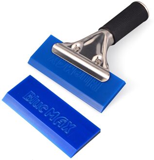 Foshio 3/5Pcs Bluemax Rubber Schraper Bladen Schop Handvat Window Tint Glas Wassen Schoonmaken Tool Carbon Film Wikkelen auto Zuigmond Scraper met Blade