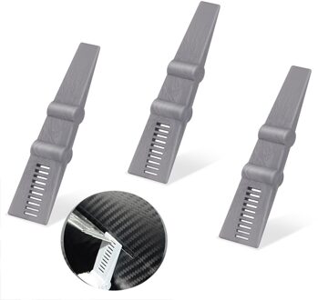 Foshio 3Pcs Auto Accessoires Plastic Vinyl Wrapping Zuigmond Koolstofvezel Film Sticker Applicator Aid Schraper Window Tint Tool 3stk scraper 1