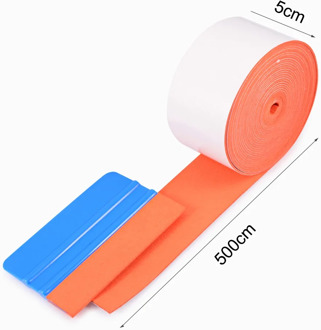 FOSHIO Carbon Fiber Vinyl Wrapping Squeegee Spare Suede Fabric Cloth Car Wrap Tool Window Tint Scraper No Scratch Protector Edge
