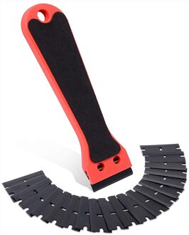 Foshio Plastic Schraper Met 20 Blade Glas Window Tint Film Sticker Lijm Schoonmaken Tool Dirt Remover Auto Wrap Zuigmond Accessorie
