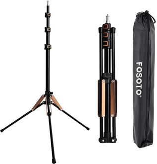 Fosoto Ft-195 Led Licht Statief Met 1/4 Schroef Draagtas Voor Foto Studio Fotografische Verlichting Flash Paraplu reflector Goud
