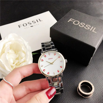 Fossil- Quartz Wrist Dress Women Watches Silver Bracelet Ladies Watch Stainless Steel Clock Casual Watch 532