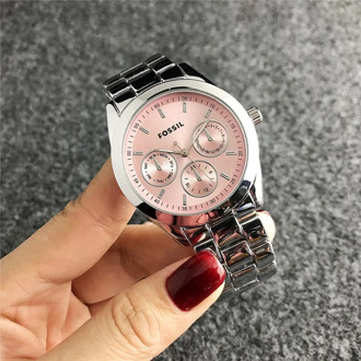 Fossil- Quartz Wrist Dress Women Watches Silver Bracelet Ladies Watch Stainless Steel Clock Casual Watch 532