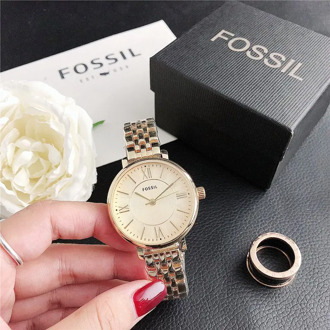 Fossil- Quartz Wrist Dress Women Watches Silver Bracelet Ladies Watch Stainless Steel Clock Casual Watch