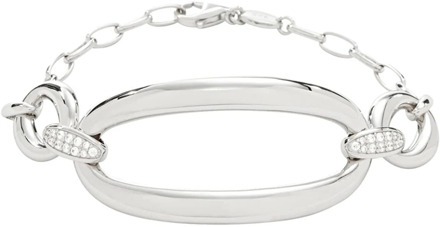 Fossil Zilveren armband met steendetail Fossil , Gray , Dames - ONE Size