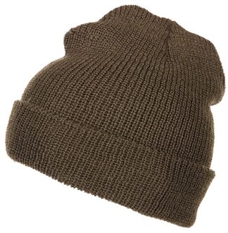 Fostex Commando wintermuts legergroen - volwassenen - 100% wol - extra warm - One size