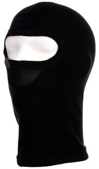 Fostex One hole motorhelm muts / skimuts - zwart - mesch katoen - one size - outdoor / bivak / wintersport / ondermuts - eengaats balaclava