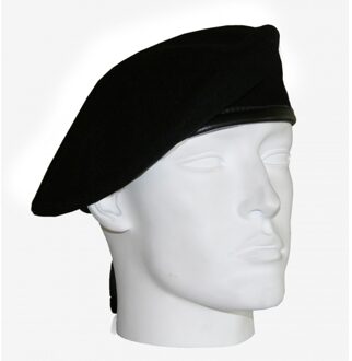 Fostex Soldaten baret - zwart - volwassenen - katoen - hoeden/petten 57 cm