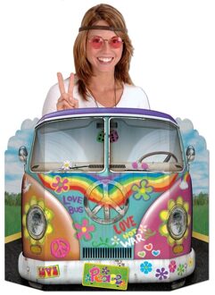 Foto achtergrond van een hippiebus - Feestdecoratievoorwerp