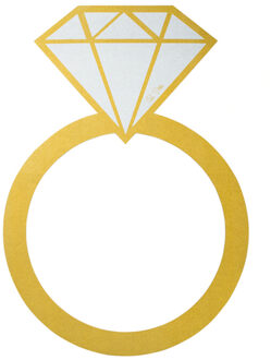 Foto Frame - ring - Goud - 80 x 55 cm - papier - glitter - photo prop