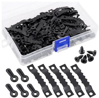 Foto Hangers Kit,80Pcs Zaagtand Fotolijst Opknoping Hangers En 80Pcs Turn Knop Met Schroeven, voor Thuis Decoratie