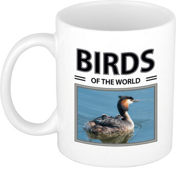 Foto mok Fuut beker - birds of the world cadeau Futen liefhebber - feest mokken Wit